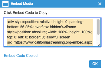 Embed Code Copied